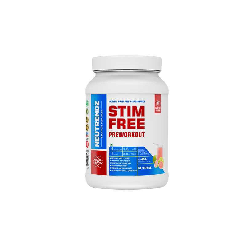 Neutrendz Stim Free Pre Workout 450gm Pink Guava